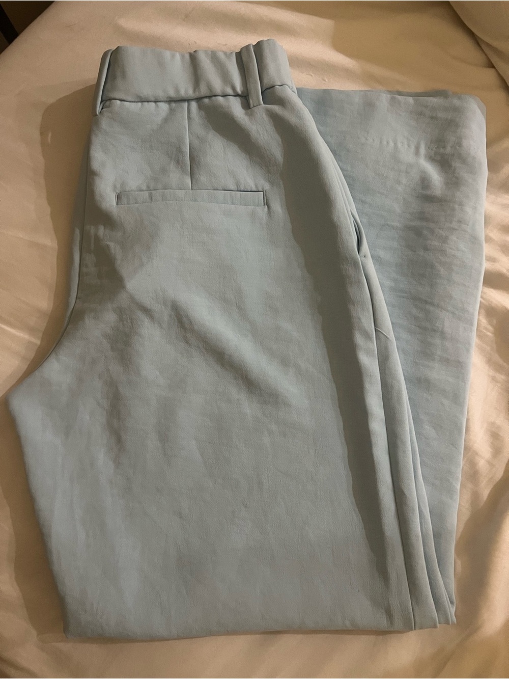 Abercrombie & Fitch Light Blue Crepe Women’s Sloane Pants